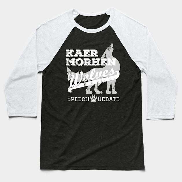 Geralt: Kaer Morhen Speech & Debate Baseball T-Shirt by MoxieSTL